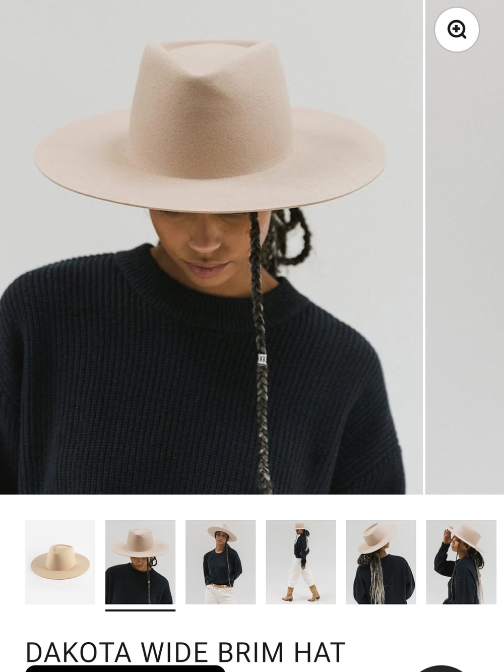 Dakota Wide Brim Hat - Cream